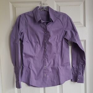 Eddie Bauer Women's Lavender Button Down Shirt